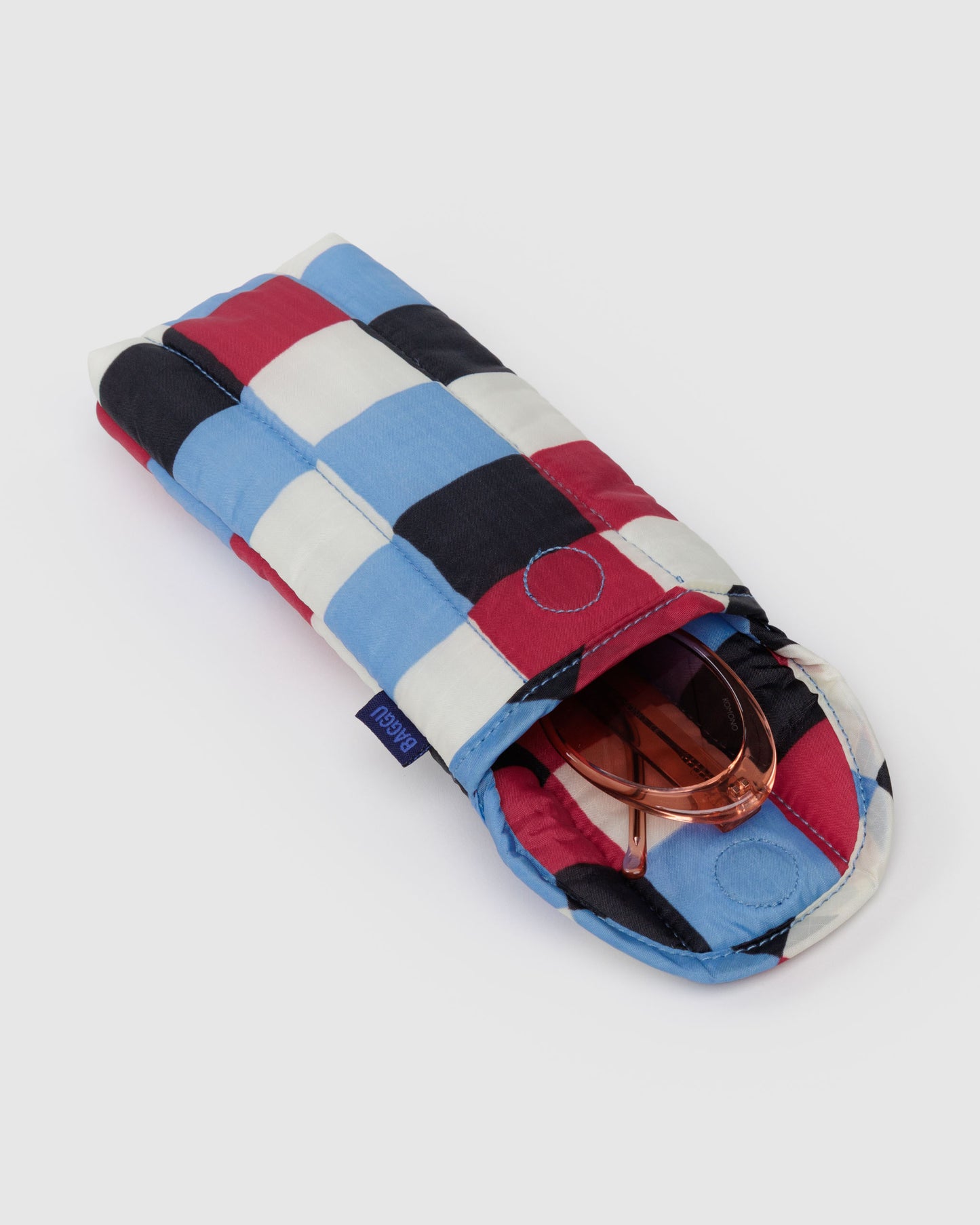 BAGGU Puffy Glasses Sleeve - Painted Check