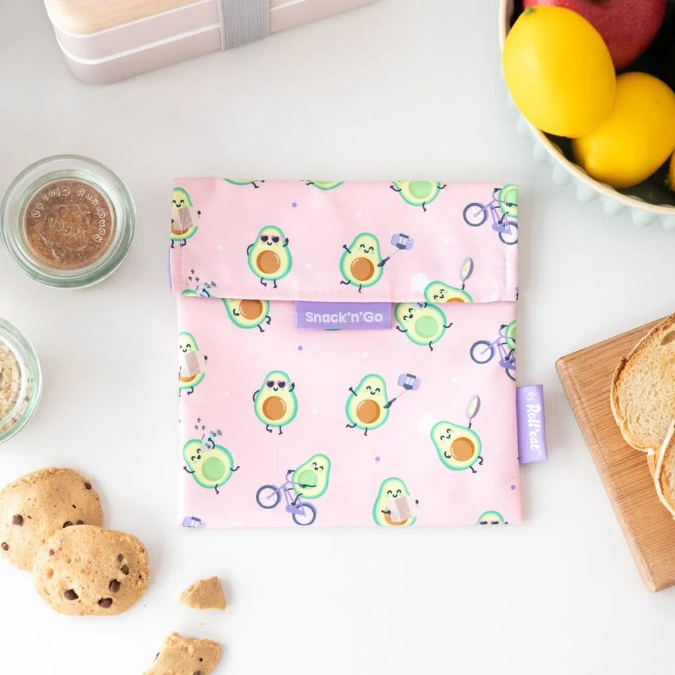 Roll'eat Snack’n’Go Reusable Snack Bag Mr Wonderful Avocado - Rally Rally Singapore