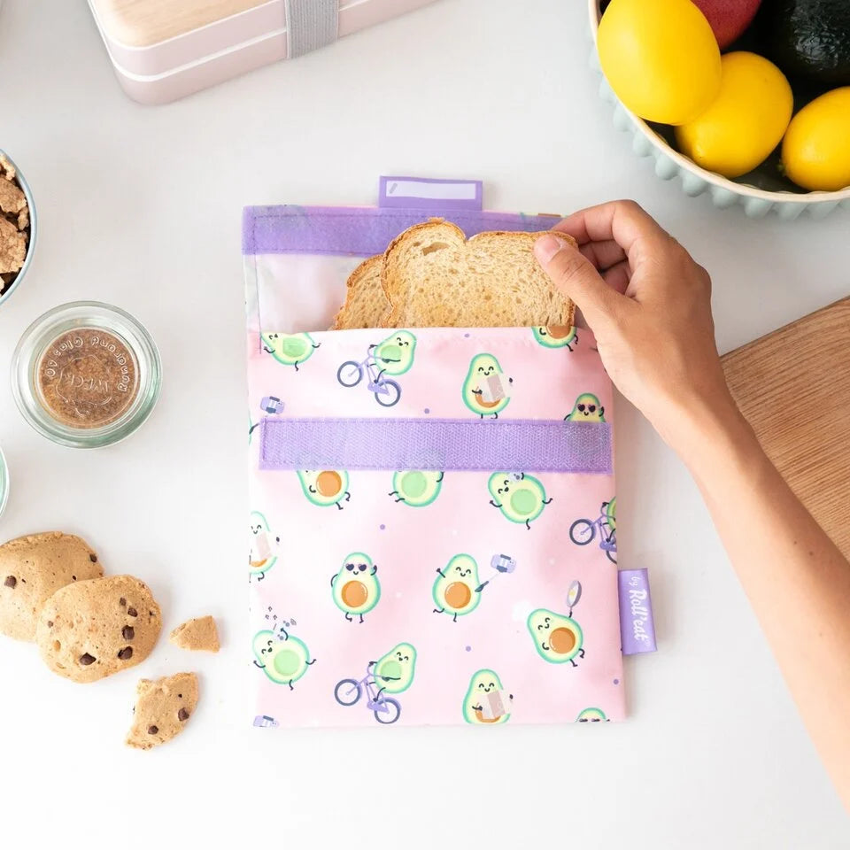 Roll'eat Snack’n’Go Reusable Snack Bag Mr Wonderful Avocado - Rally Rally Singapore