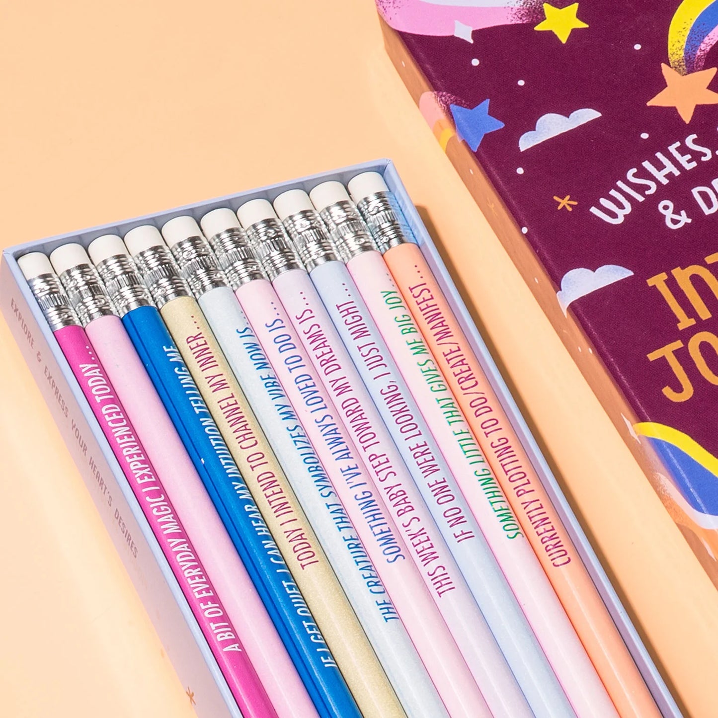 Intuitive Journaling Pencil Set - Wishes, Secrets & Dreams