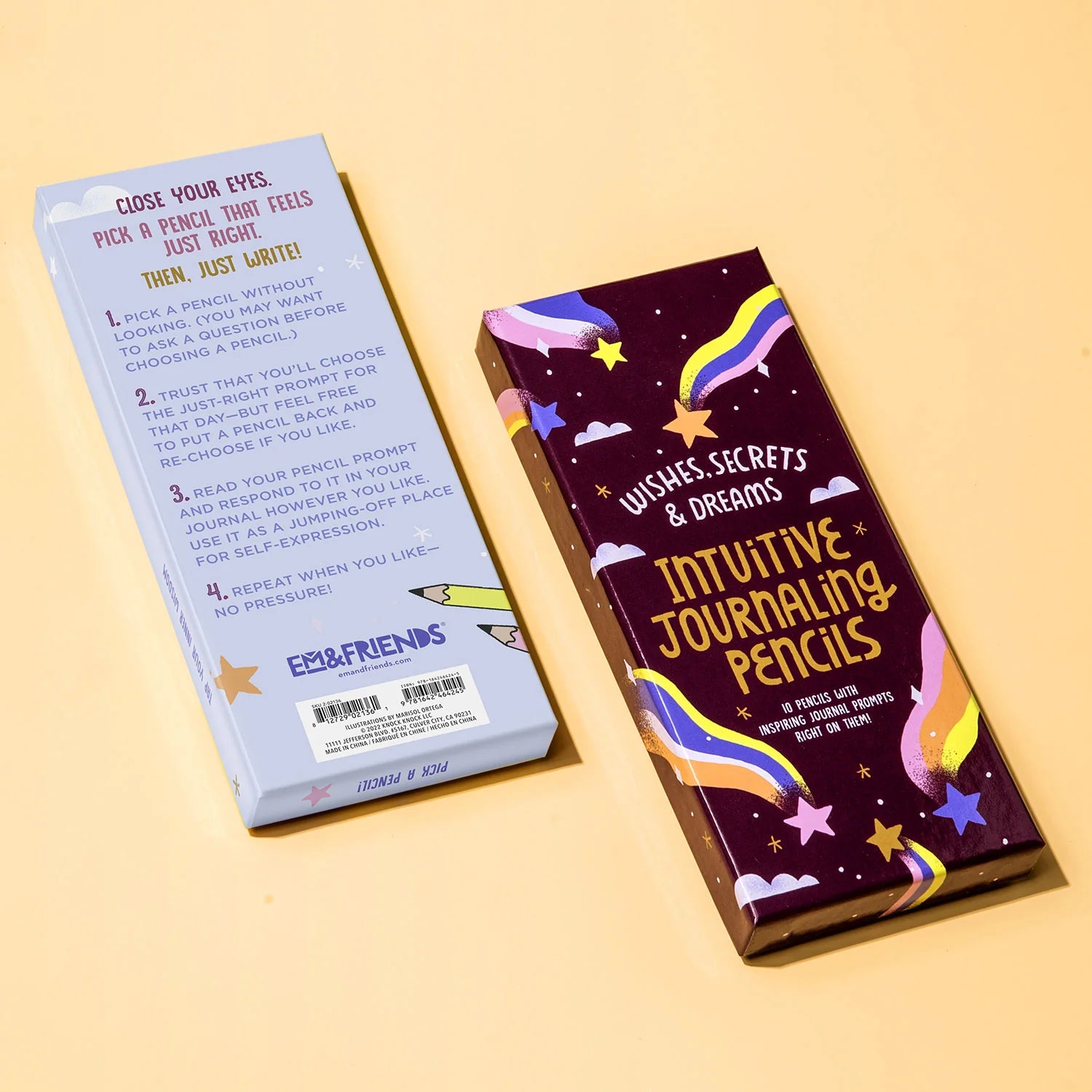 Intuitive Journaling Pencil Set - Wishes, Secrets & Dreams