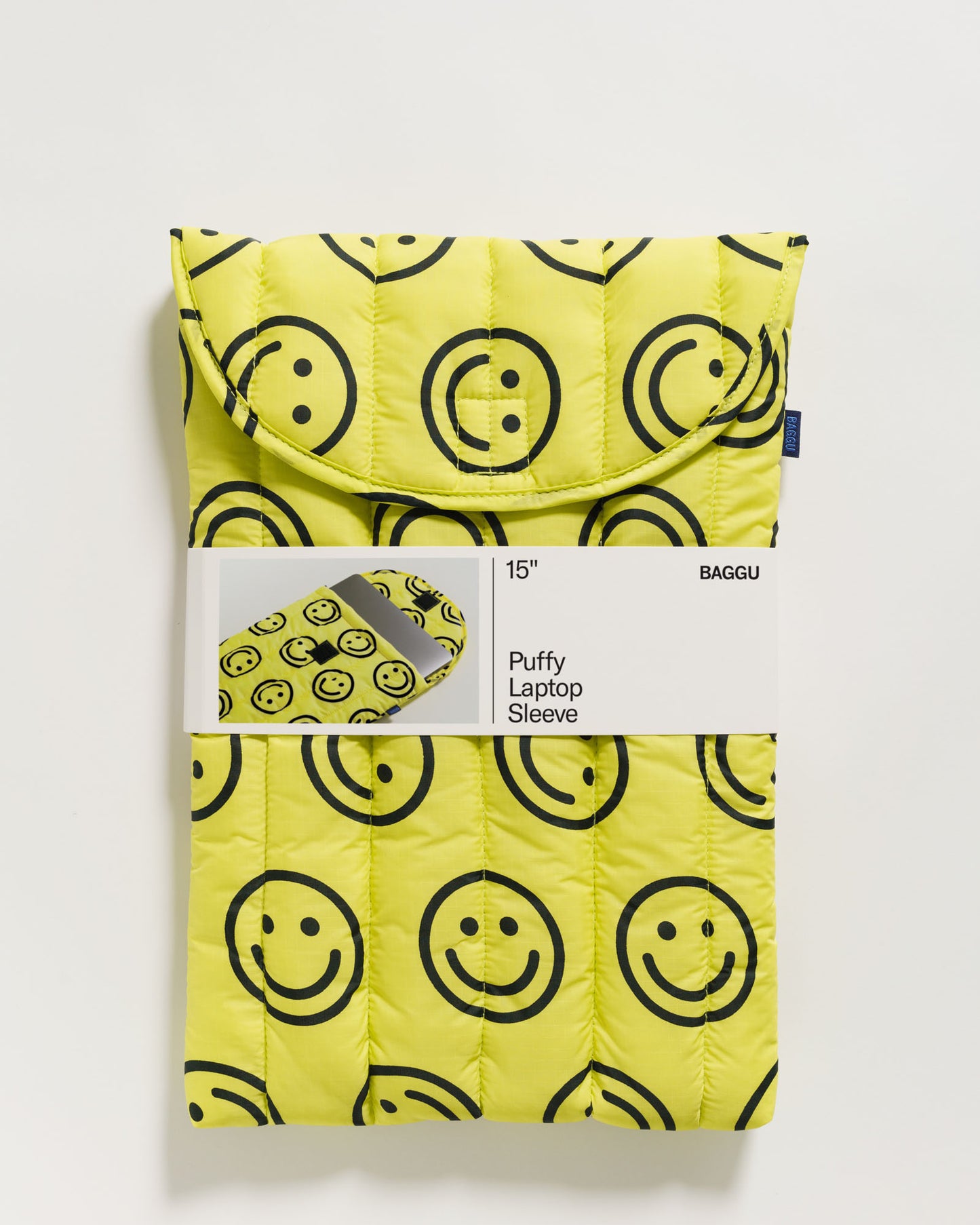 BAGGU Puffy Laptop Sleeve 16" - Yellow Happy