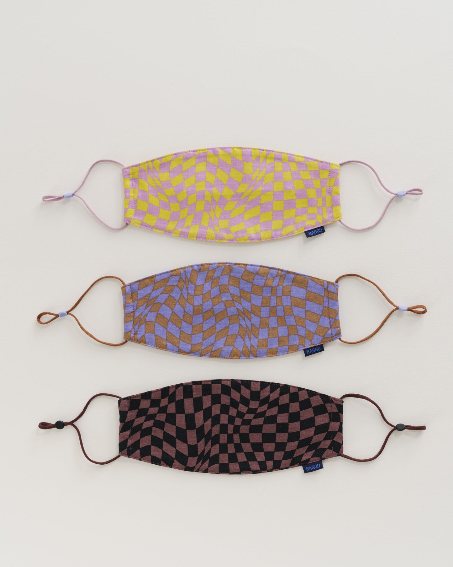 Ear Loop Mask Set - Trippy Checkers