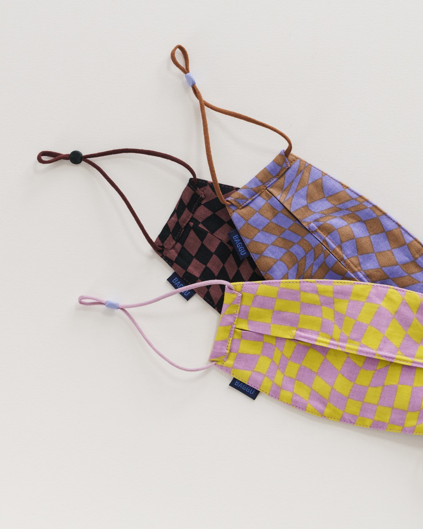 Ear Loop Mask Set - Trippy Checkers