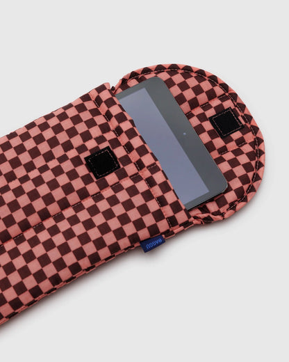 Puffy Tablet Sleeve 8" - Pink Brown Check