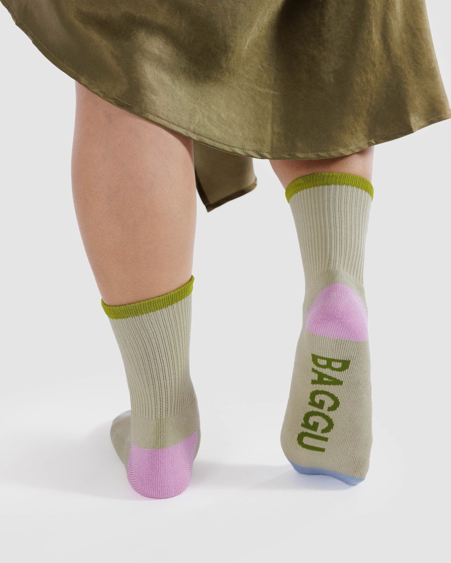 BAGGU Ribbed Sock Stone Mix | Rally Rally Singapore