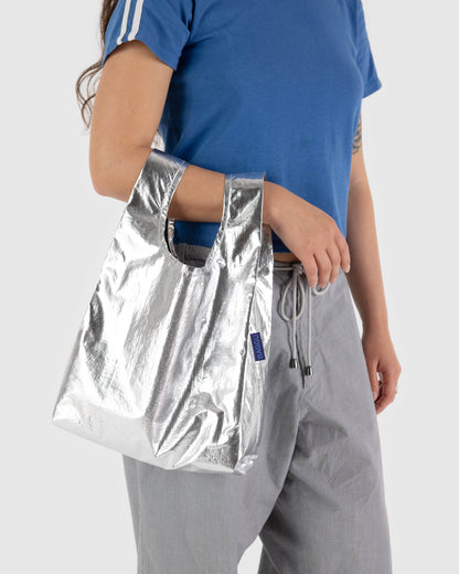 Baby BAGGU Reusable Bag Metallic Silver | Rally Rally Singapore