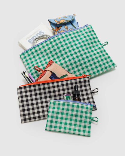 Flat Pouch Set - Gingham