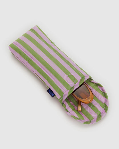 Puffy Glasses Sleeve - Avocado Candy Stripe