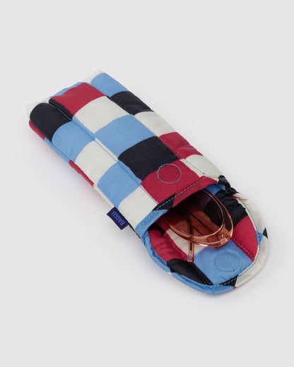 BAGGU Puffy Glasses Sleeve - Painted Check