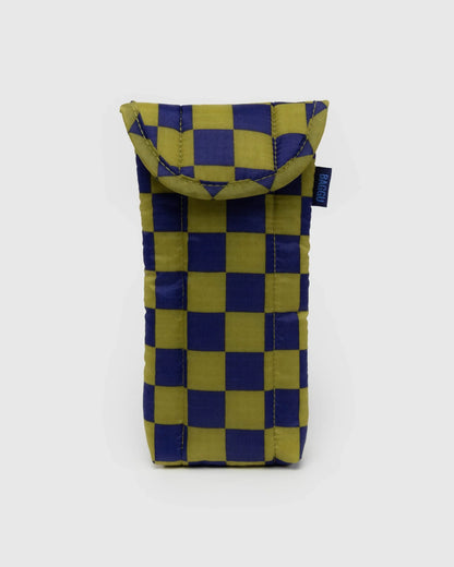 Puffy Glasses Sleeve - Pear Navy Checks