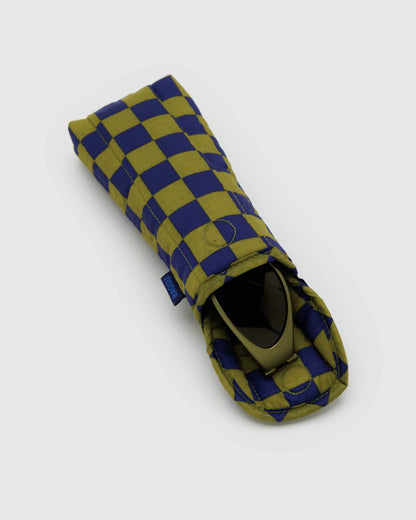 Puffy Glasses Sleeve - Pear Navy Checks