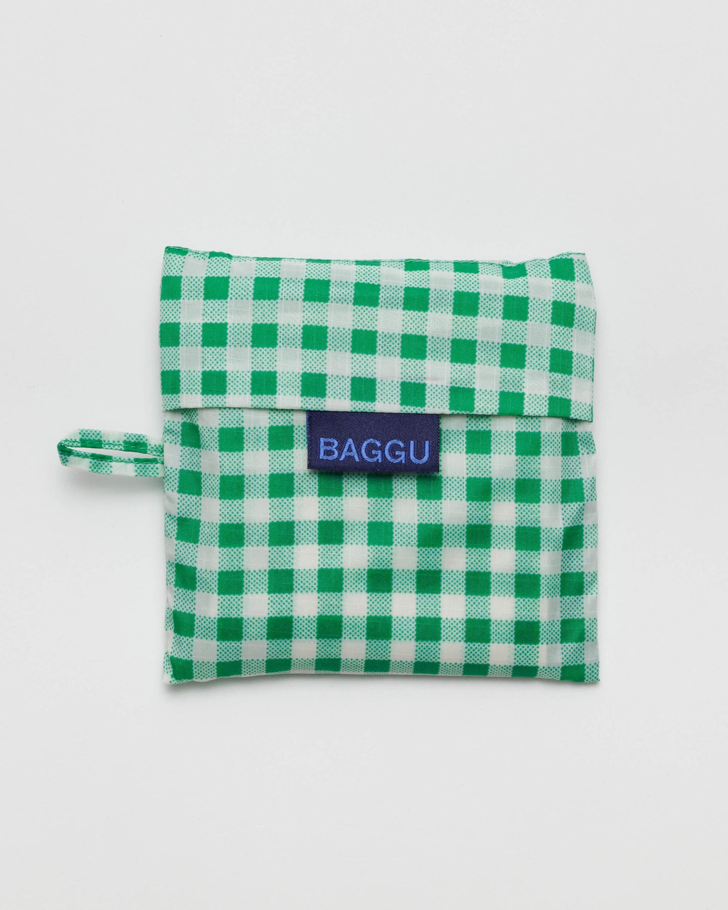 Standard BAGGU Reusable Bag - Green Gingham | RALLY RALLY Singapore