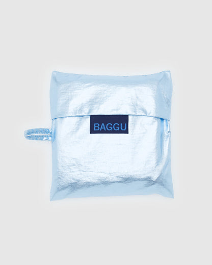 Standard BAGGU Reusable Bag Metallic Light Blue | Rally Rally Singapore