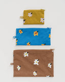 Flat Pouch Set - Painted Daisies